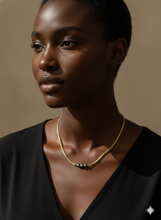 Charger l'image dans la visionneuse de la galerie, Collier "Petits Trios & Chaîne Palmier Dorée"
