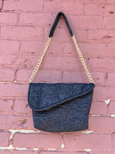 Load image into Gallery viewer, *** SOLD OUT *** Black handbag with golden chain - ONE OF A KIND