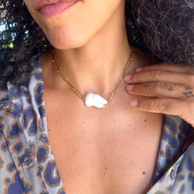 Charger l'image dans la visionneuse de la galerie, Collier "Maillons Modernes & Grande Perle Baroque"