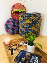 Load image into Gallery viewer, Round pouffe/ Ottoman “Puzzle” ***SOLD***
