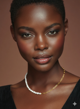 Charger l'image dans la visionneuse de la galerie, Collier "Duo" Maillons Dorés &amp; Perles d'Eau Douce
